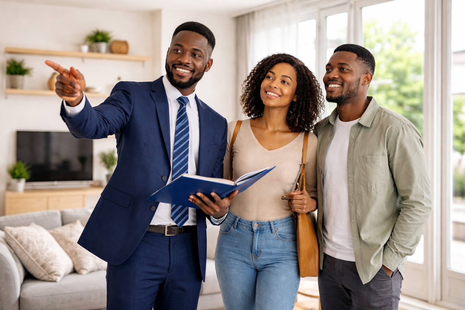 HomeTrace agent showing clients a rental property